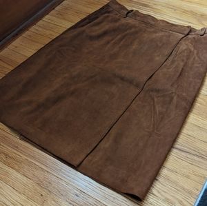 Suede Ralph Lauren wrap skirt
